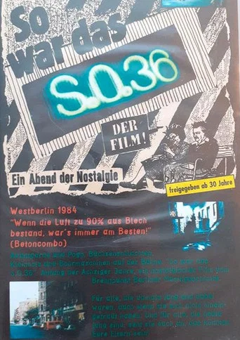 Movie poster for Such Was the S.O. 36 (1984)