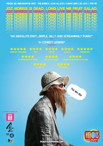 Movie poster for Joz Norris Is Dead. Long Live Mr Fruit Salad.