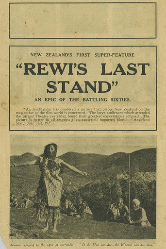 Movie poster for Rewi's Last Stand (1925)