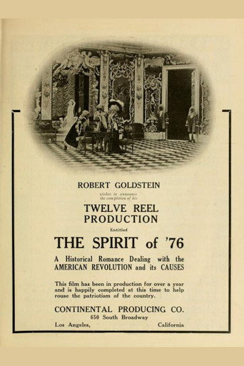 Movie poster for The Spirit of '76 (1917)