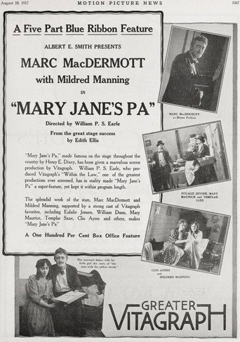 Movie poster for Mary Jane's Pa (1917)