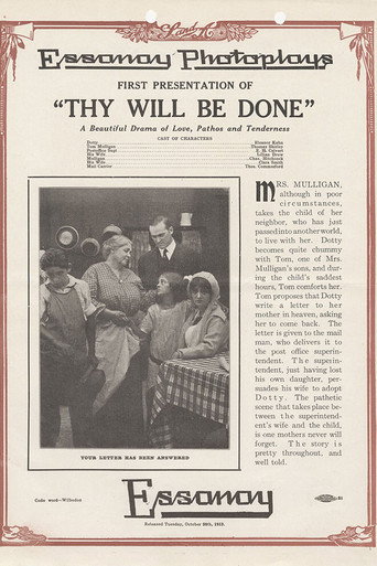 Movie poster for Thy Will Be Done (1913)