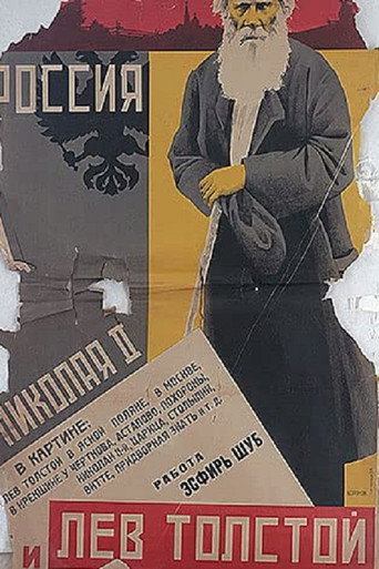 Movie poster for Lev Tolstoy and the Russia of Nicolai II (1928)
