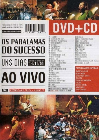 Movie poster for Os Paralamas do Sucesso - Uns Dias Ao Vivo (2003)