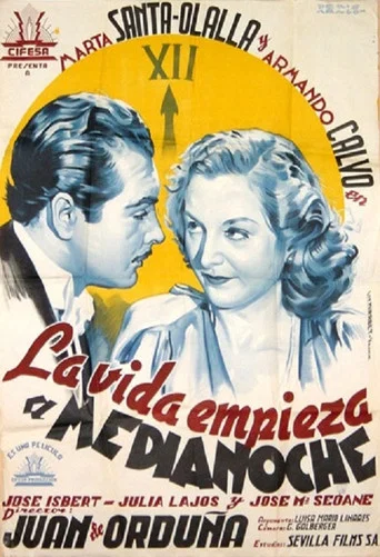 Movie poster for La vida empieza a medianoche (1944)