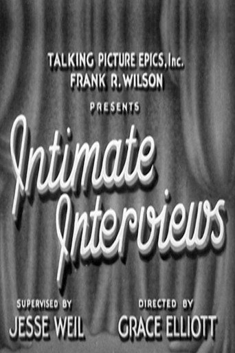 Movie poster for Intimate Interviews: Walter Huston (1931)