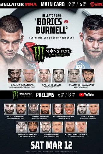 Movie poster for Bellator 276: Borics vs. Burnell (2022)