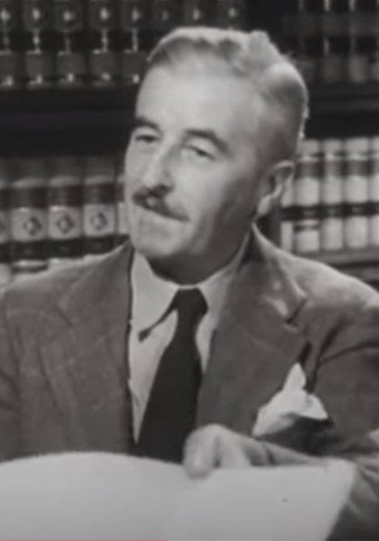 Movie poster for William Faulkner on his native soil in Oxford, Mississippi (1952)