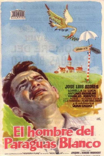 Movie poster for El hombre del paraguas blanco (1958)