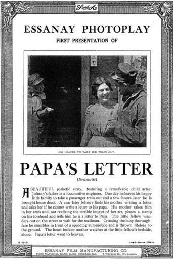 Movie poster for Papa's Letter (1911)