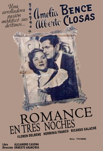 Romance en tres noches poster