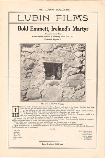 Movie poster for Bold Emmett, Ireland's Martyr (1915)
