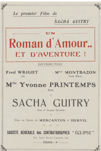 Movie poster for Un roman d’amour et d’aventures (1918)