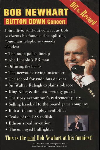 Bob Newhart:  Button-Down Concert poster