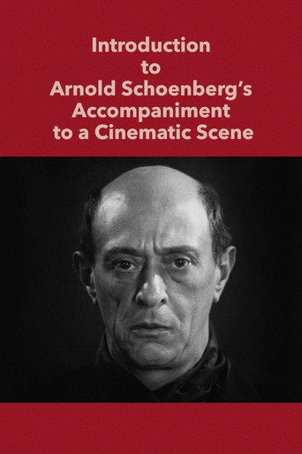 Movie poster for Introduction to Arnold Schoenberg’s Accompaniment to a Cinematic Scene (1973)