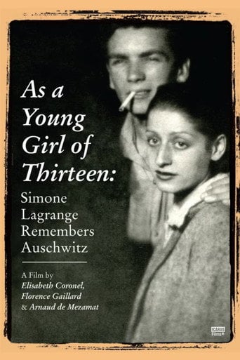 Movie poster for As a Young Girl of Thirteen: Simone Lagrange Remembers Auschwitz