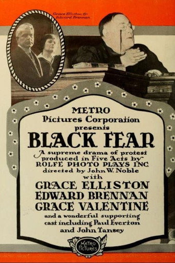 Movie poster for Black Fear (1915)
