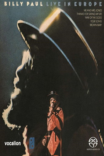 Movie poster for Billy Paul Live In Europe (1974)
