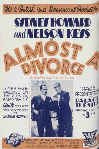 Movie poster for Almost a Divorce (1931)