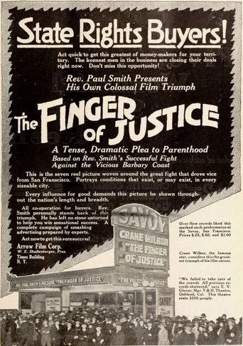Movie poster for The Finger of Justice (1918)