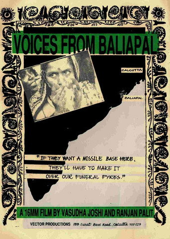 Movie poster for Voices from Baliapal (1988)