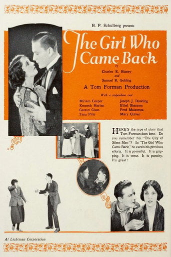 Movie poster for The Girl Who Came Back (1923)