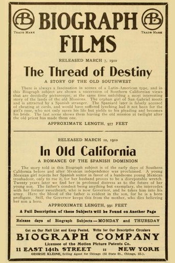 Movie poster for The Thread of Destiny (1910)