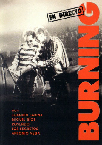 Movie poster for Burning en directo (1991)