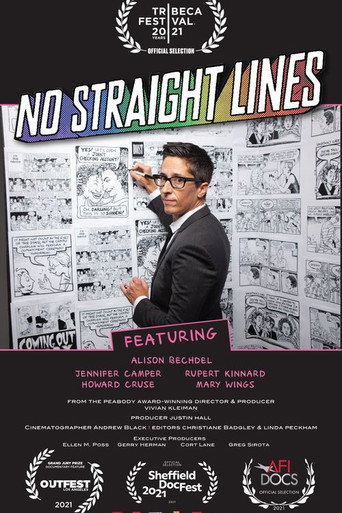 Movie poster for No Straight Lines: The Rise of Queer Comics (2021)