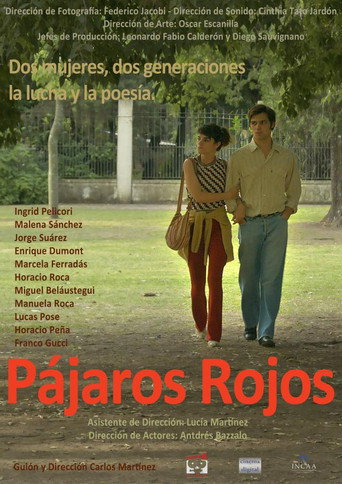 Pájaros rojos poster