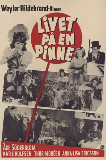 Movie poster for Livet på en pinne (1942)