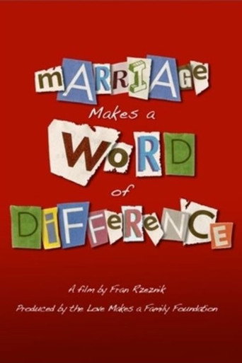 Movie poster for Marriage Makes a Word of Difference (2008)