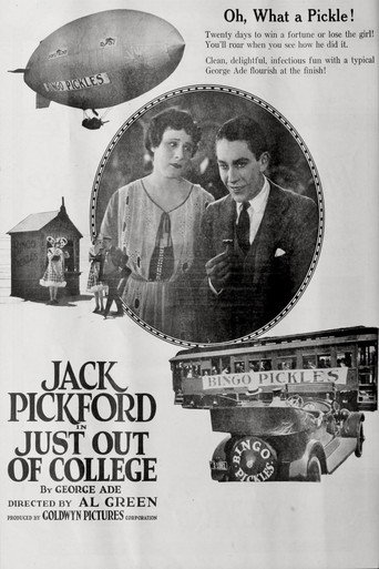 Movie poster for Just Out of College (1920)