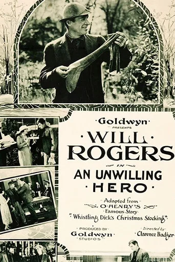Movie poster for An Unwilling Hero (1921)