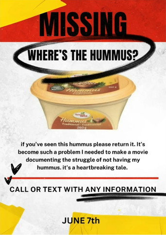 Movie poster for Where's the Hummus? (2024)