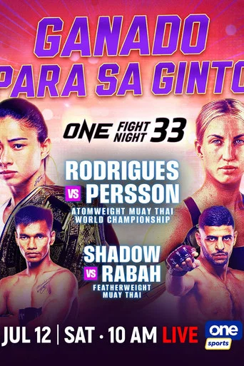 Movie poster for ONE Fight Night 33: Rodrigues vs. Persson (2025)