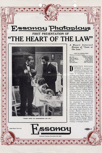 Movie poster for The Heart of the Law (1913)