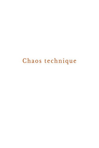 Technical chaos poster