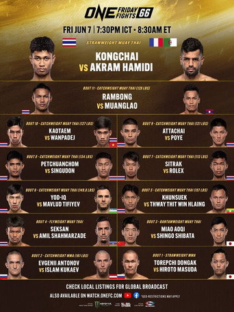 Movie poster for ONE Friday Fights 66: Kongchai vs. Hamidi (2024)