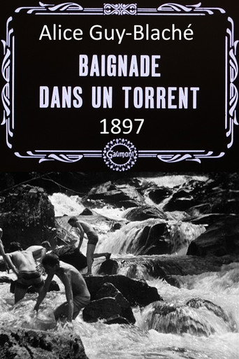 Movie poster for Bathing in a Stream (1897)