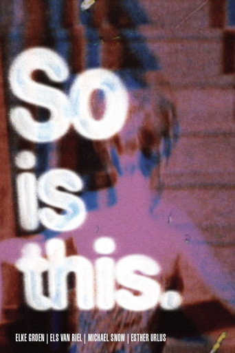 Movie poster for So Is This (1982)