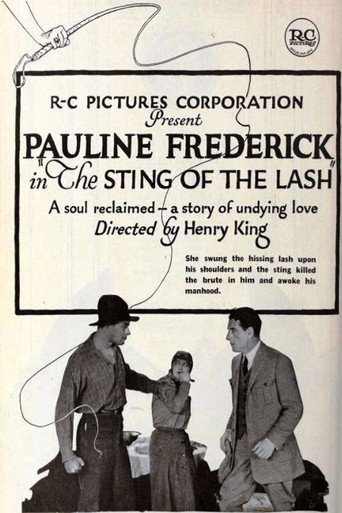 Movie poster for The Sting of the Lash (1921)