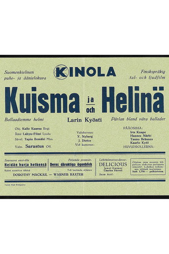 Movie poster for Kuisma ja Helinä (1932)