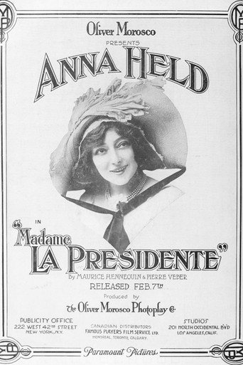 Movie poster for Madame la Presidente (1916)