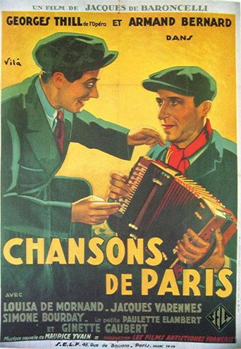 Movie poster for Chansons de Paris (1934)