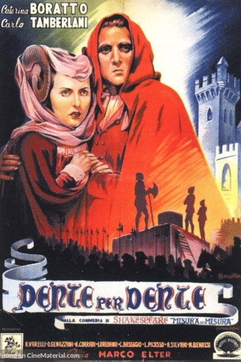 Movie poster for Dente per dente (1943)
