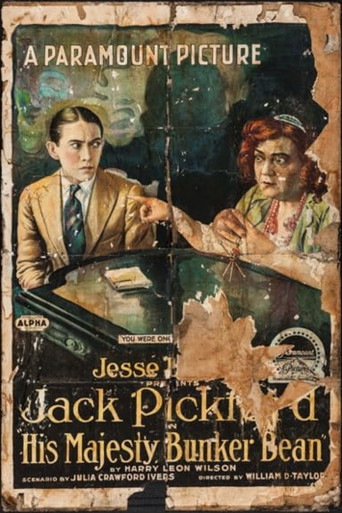 Movie poster for His Majesty, Bunker Bean (1918)