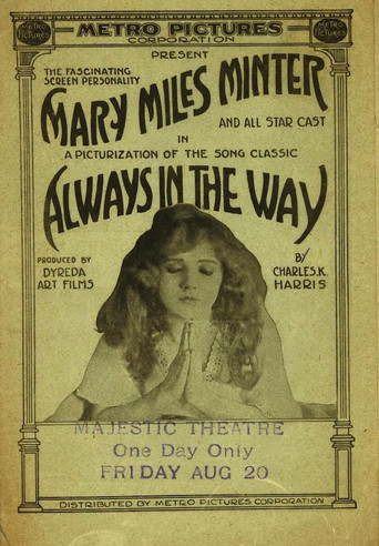 Movie poster for Always in the Way (1915)
