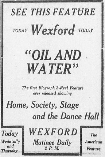 Movie poster for Oil and Water (1913)