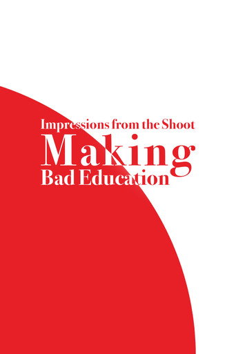 Movie poster for Impressions from the Shoot: Making Bad Education (2004)